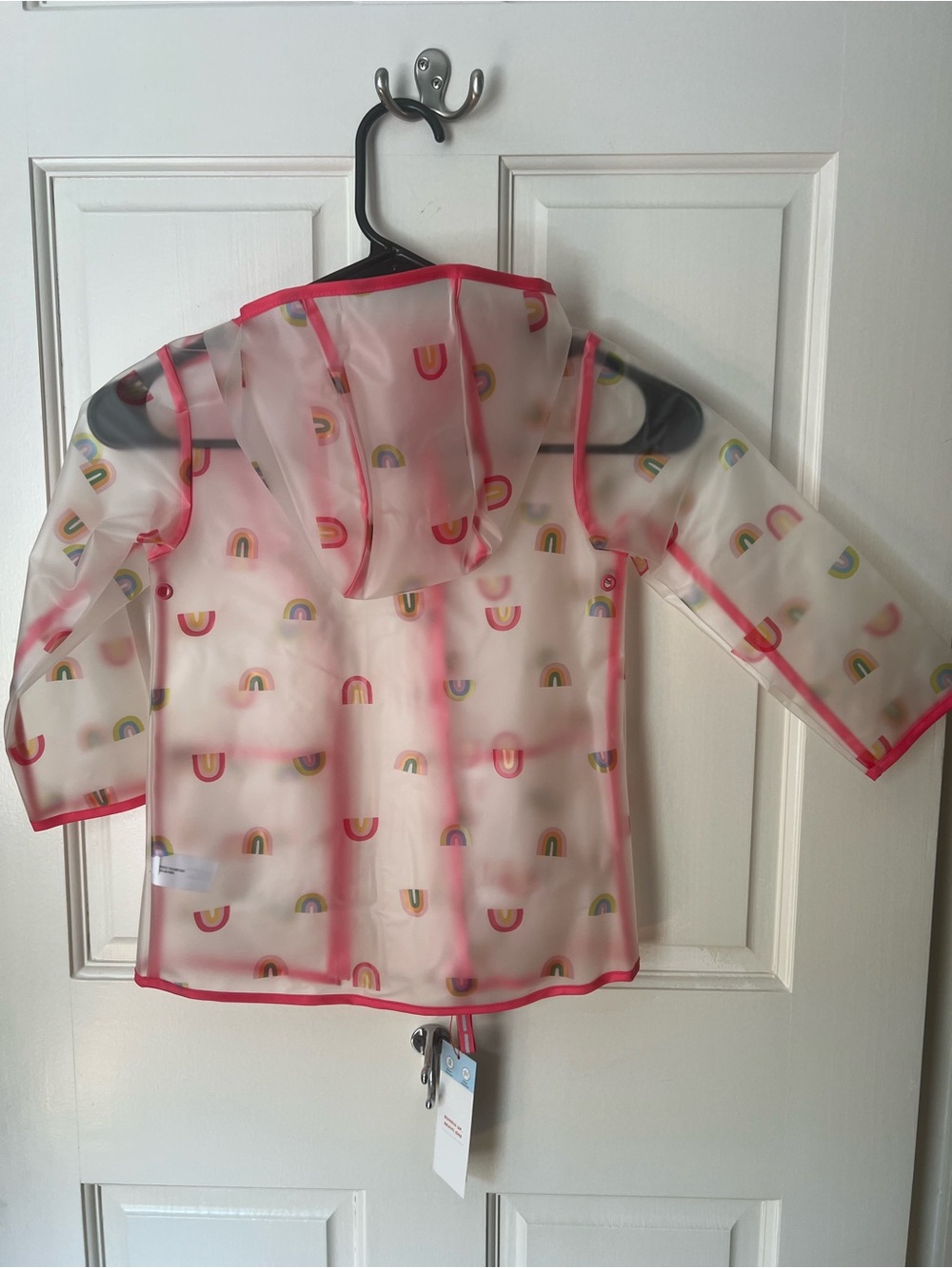 Cat & Jack Raincoat with Rainbow Print - Sheer Pink Trim - Picture 2 of 3